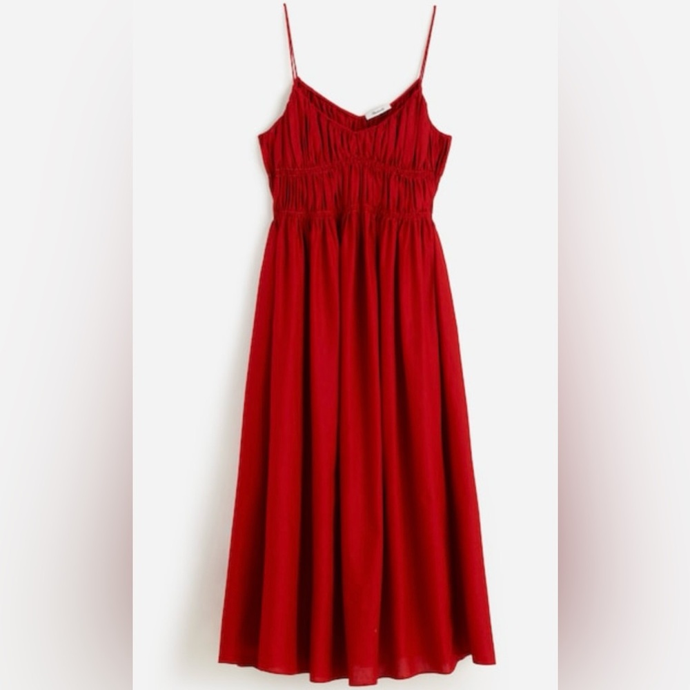 Textured V-Neck Midi Dress